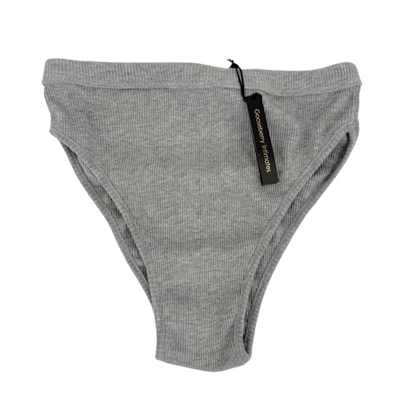 Gooseberry Intimates Les Girls Rib Breifs in Gray Size M NWT - Picture 4 of 11
